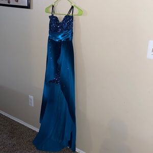 Blue and purple prom dress